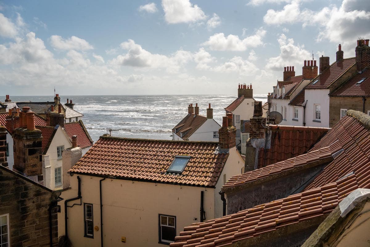 Robin Hood's Bay rooftops overlooking the sea