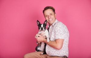Shaun Pulfrey, creator of the Tangle Teezer for dogs and his dog Lucy